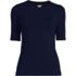 Women's Lightweight Jersey Skimming Elbow Sleeve Crew Neck T-shirt, Front