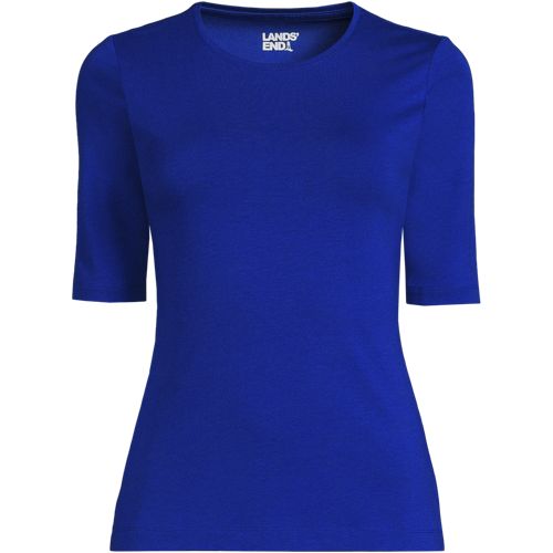 Women's Lightweight Jersey Skimming Long Sleeve Crew Neck T