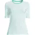 Women's Lightweight Jersey Skimming Elbow Sleeve Crew Neck T-shirt, Front