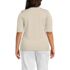 Women's Plus Size Lightweight Jersey Skimming Elbow Sleeve Crew Neck T-shirt, Back