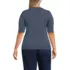 Women's Plus Size Lightweight Jersey Skimming Elbow Sleeve Crew Neck T-shirt, Back