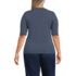 Women's Plus Size Lightweight Jersey Skimming Elbow Sleeve Crew Neck T-shirt, Back