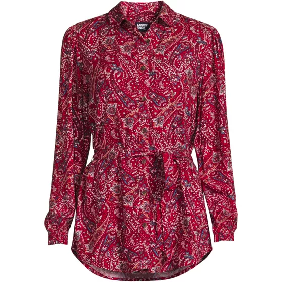 Women's Rayon Tie Waist Shirt - primary
