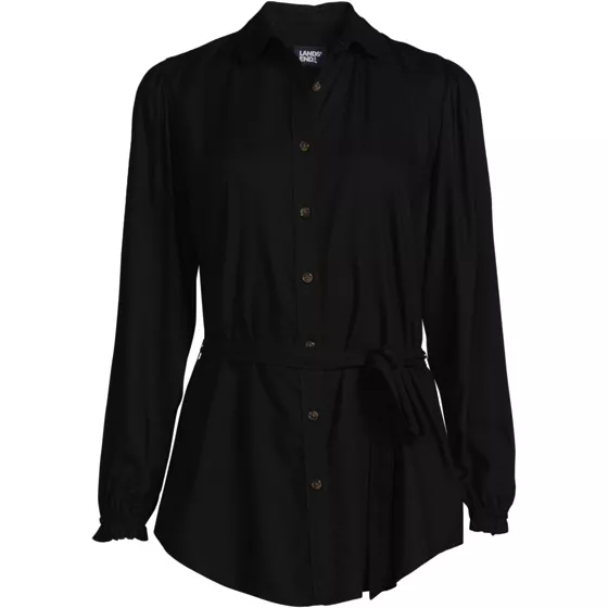 Women's Rayon Tie Waist Shirt - primary