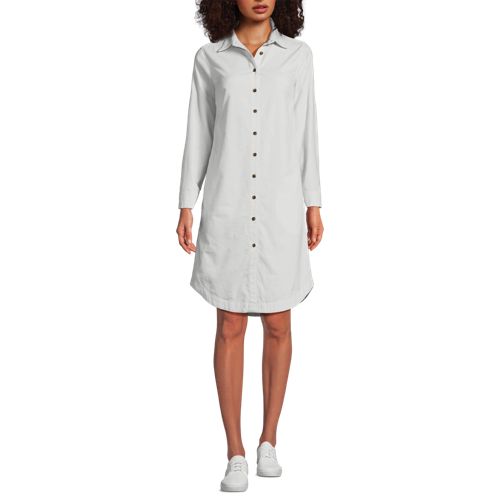 Women's Pinwale Cord Button Front Dress - image 3