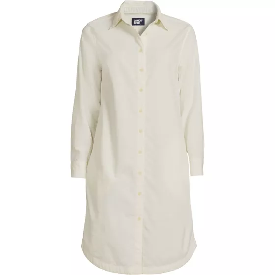 Women's Pinwale Cord Button Front Dress - primary
