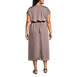 Women's Plus Size Tencel V-Neck Midi Dress, Back