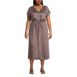Women's Plus Size Tencel V-Neck Midi Dress, Front