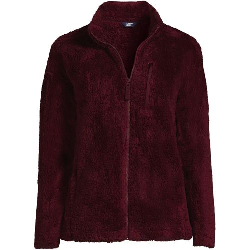 Lands' End Women's Fleece Full Zip Jacket, Rich Red, X-Small Petite :  : Clothing, Shoes & Accessories