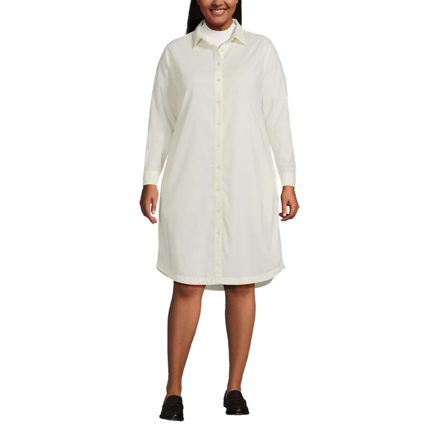 Women's Pinwale Cord Button Front Dress view 2
