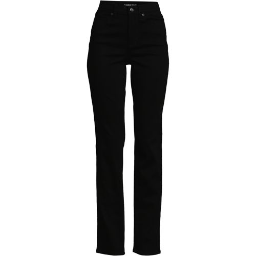 Jean droit taille haute noir sale