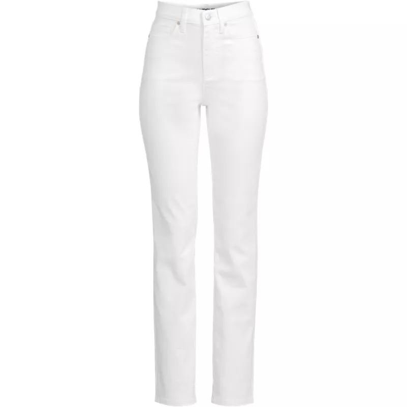 Women's Plus Size High Rise Straight Leg Jeans, Front