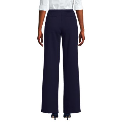 Women's Ponte Pintuck Wide Leg Pants - image 2
