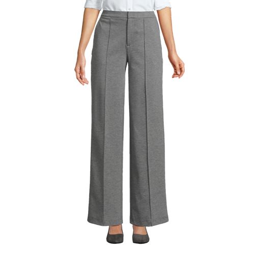 【2plan】Saint Multi Pintuck Wide Slacks Women's Ponte Pintuck Wide Leg Pants | Lands' End Business