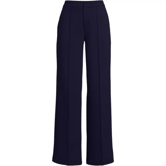 Women's Ponte Pintuck Wide Leg Pants - primary