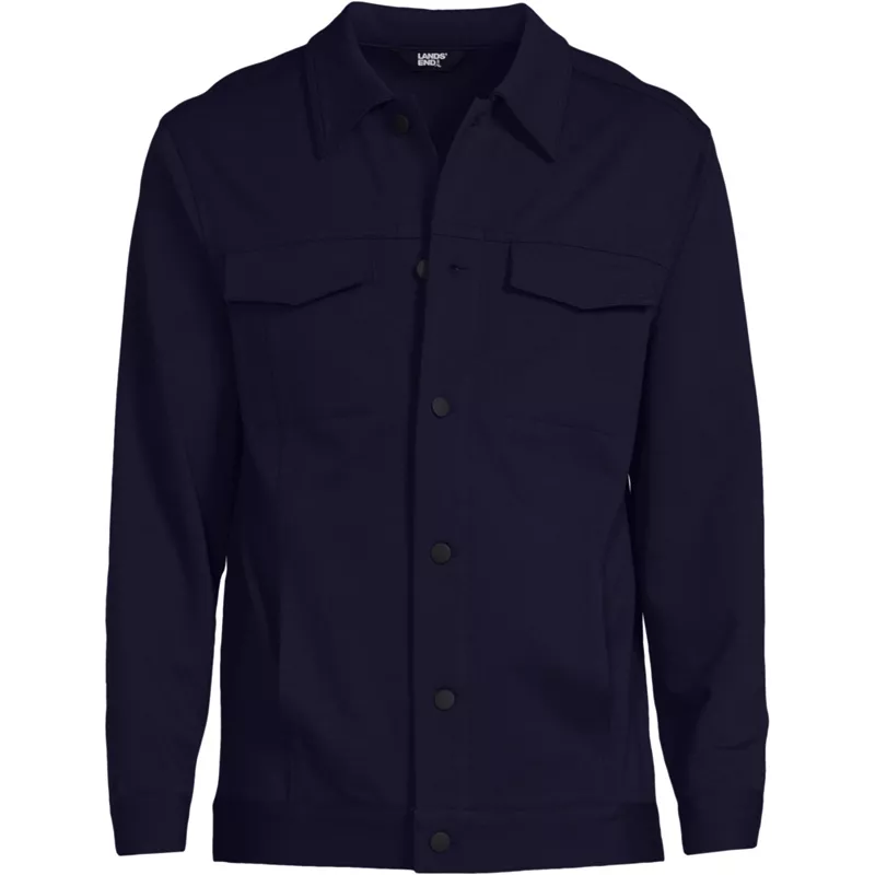 Men's Ponte Shirt Jacket, Front