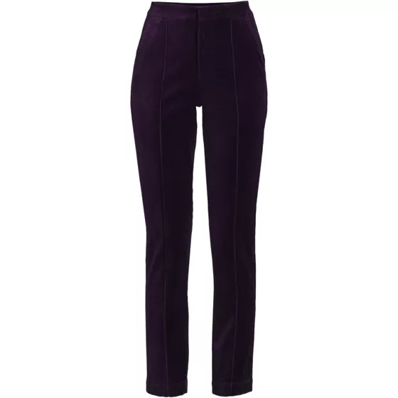 Women's Velvet High Rise Pintuck Pencil Ankle Pants - primary
