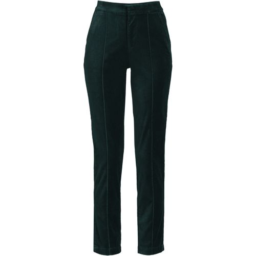 Charcoal Cotton Bi-Stretch Pull-On Skinny Ankle Pant - Curvy Fit