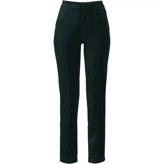 Women's Velvet High Rise Pintuck Pencil Ankle Pants - primary