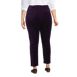 Women's Plus Size Velvet High Rise Pintuck Pencil Ankle Pants, Back