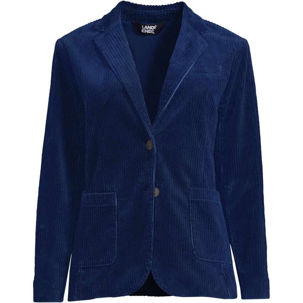 Women's Plus Size Corduroy Blazer Jacket