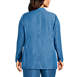 Women's Plus Size Indigo Tencel Blazer Jacket, Back