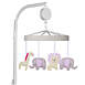 Sammy and Lou Safari Adventure Pink Musical Crib Baby Mobile, Front