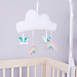 Sammy and Lou Pastel Rainbow Musical Crib Baby Mobile, alternative image