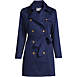Women's Double Breasted Trench Coat with Tie Waist, Front