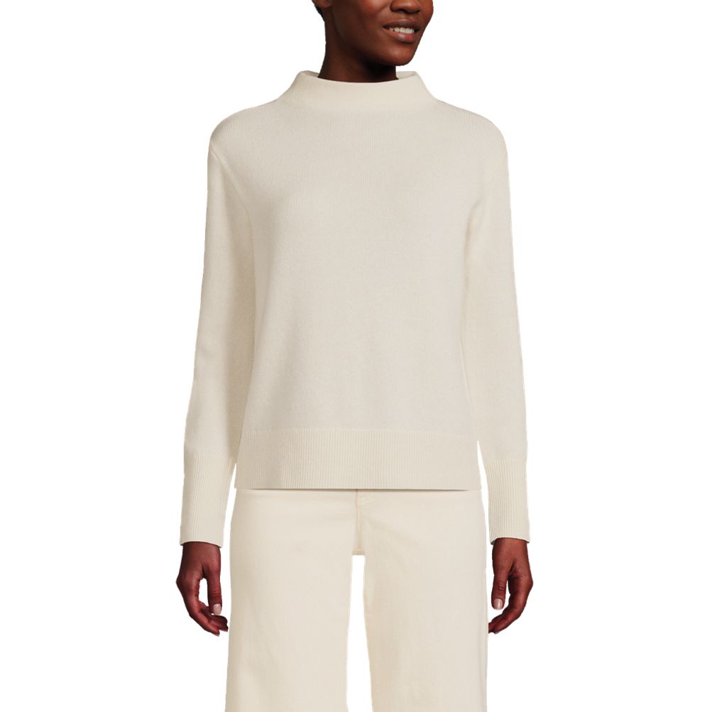 売れ筋商品|||ランズエンド ニット&セーター アウター レディース Women's Cashmere Funnel Neck Sweater Black Women's Cashmere Funnel Neck Sweater | Lands' End