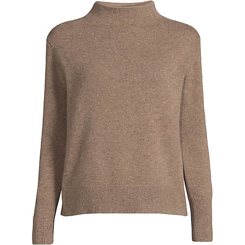 Women's Cashmere Funnel Neck Sweater - Secondary