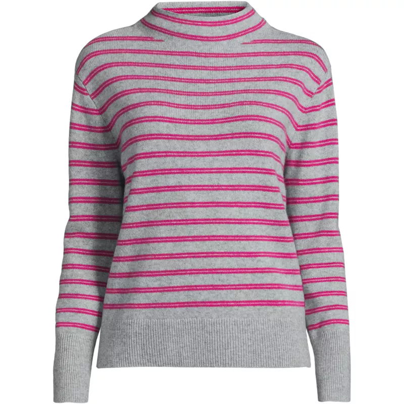 Women's Cashmere Funnel Neck Sweater, Front