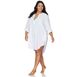 Artesands Women's Plus Size Linear Perspective Gershwin Curve Fit Over Shirt Swim Cover-up, alternative image