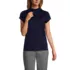 Women's Knit Mini Mock Cap Sleeve Top, Front