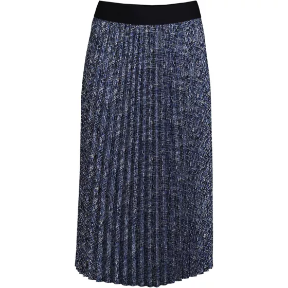 Women's Crepe Pull-On Pleated Midi Skirt - primary