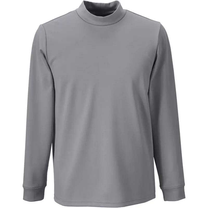 Unisex Ponte Mini Mock Long Sleeve Knit Top, Front
