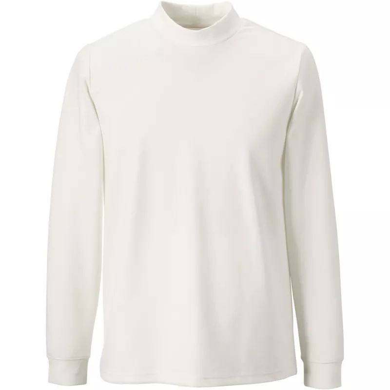 Unisex Ponte Mini Mock Long Sleeve Knit Top, Front