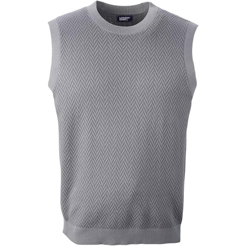 Unisex Herringbone Sweater Vest, Front