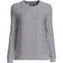 Women's Windowpane Textured Pullover Crew Sweater, Front