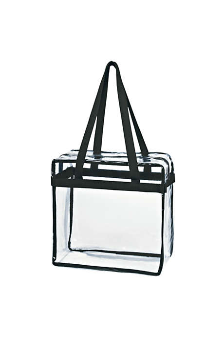 Custom Logo Clear Tote Bag With Zipper