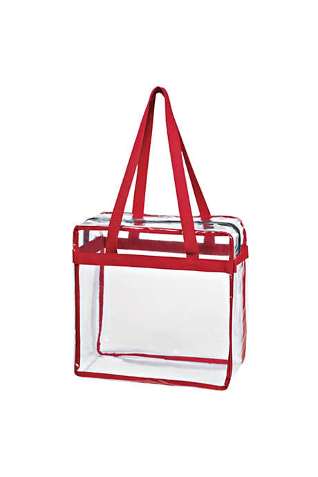 Custom Logo Clear Tote Bag With Zipper