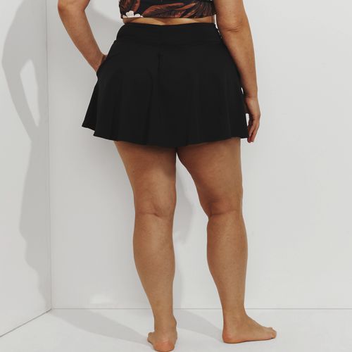 Women's High Waisted Tulip Hem Swim Skort  , Back