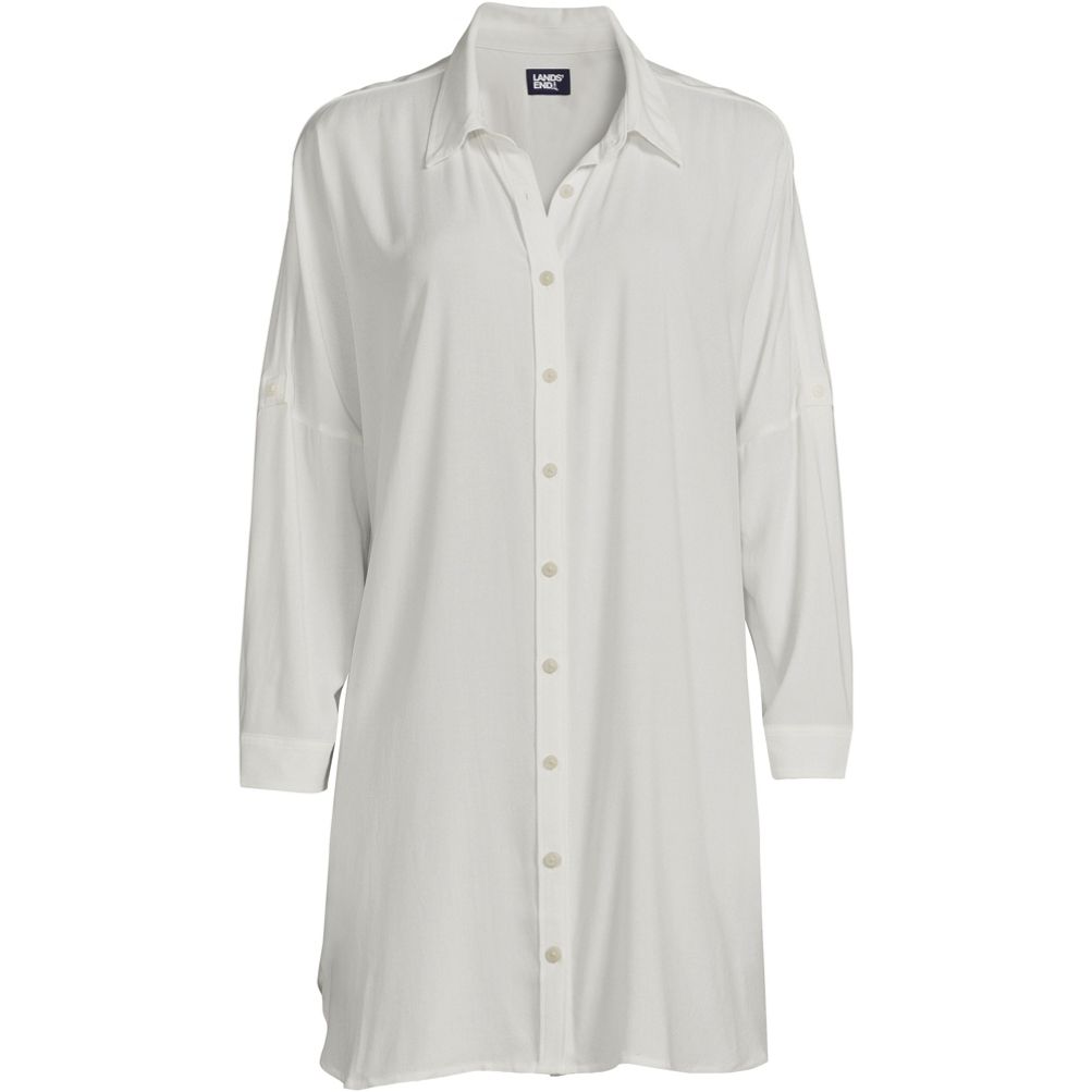 White button down swim cheap cover up