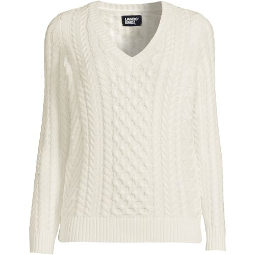 How do you Lands End Canvas: Women's Fishing Net Sweater - Pretty Connected