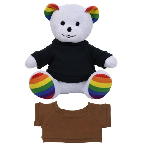 Custom Logo 6 Inch Rainbow Plush Bear