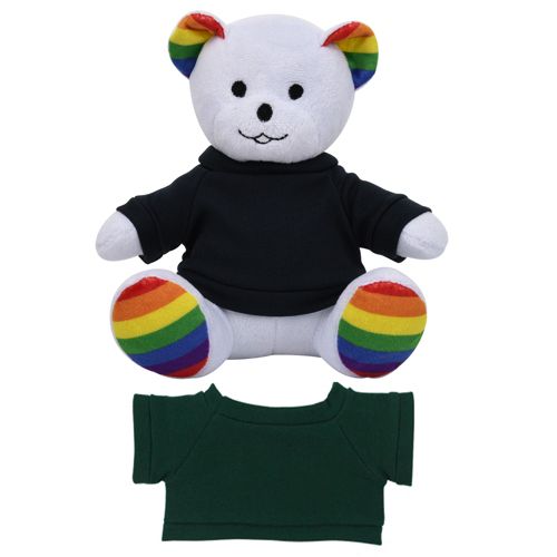 Custom Logo 6 Inch Rainbow Plush Bear