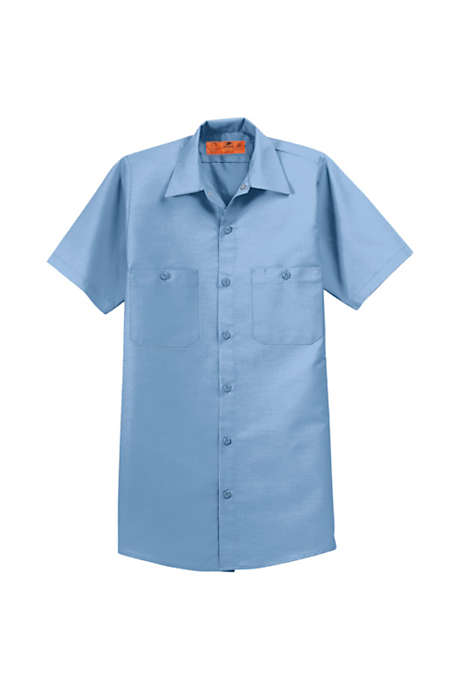 Red Kap Men's Big Custom Logo Short Sleeve Industrial Work Shirt