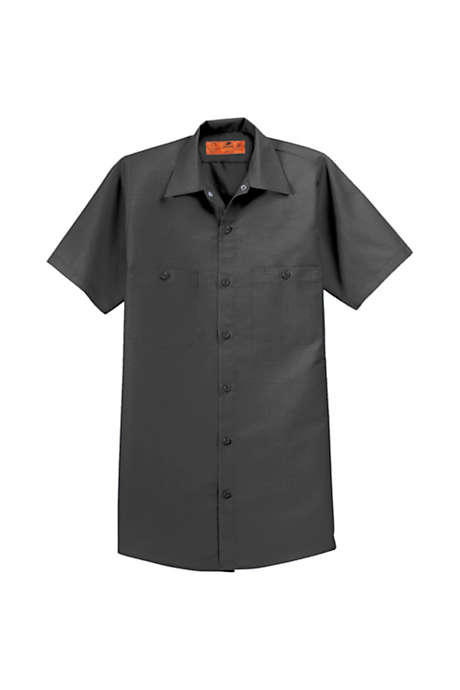 Red Kap Men's Big Custom Logo Short Sleeve Industrial Work Shirt