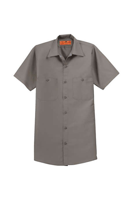Red Kap Men's Regular Custom Logo Short Sleeve Industrial Work Shirt
