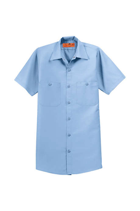 Red Kap Men's Extra Big Custom Logo Short Sleeve Industrial Work Shirt